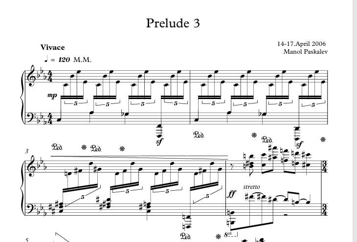 Manol Paskalev - Prelude Nr. 3 (2007)