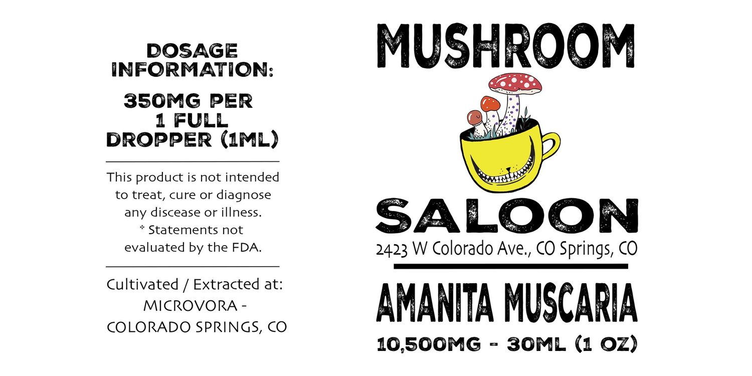 Amanita Muscaria Mushroom Tincture 30ml (1oz) Bottle