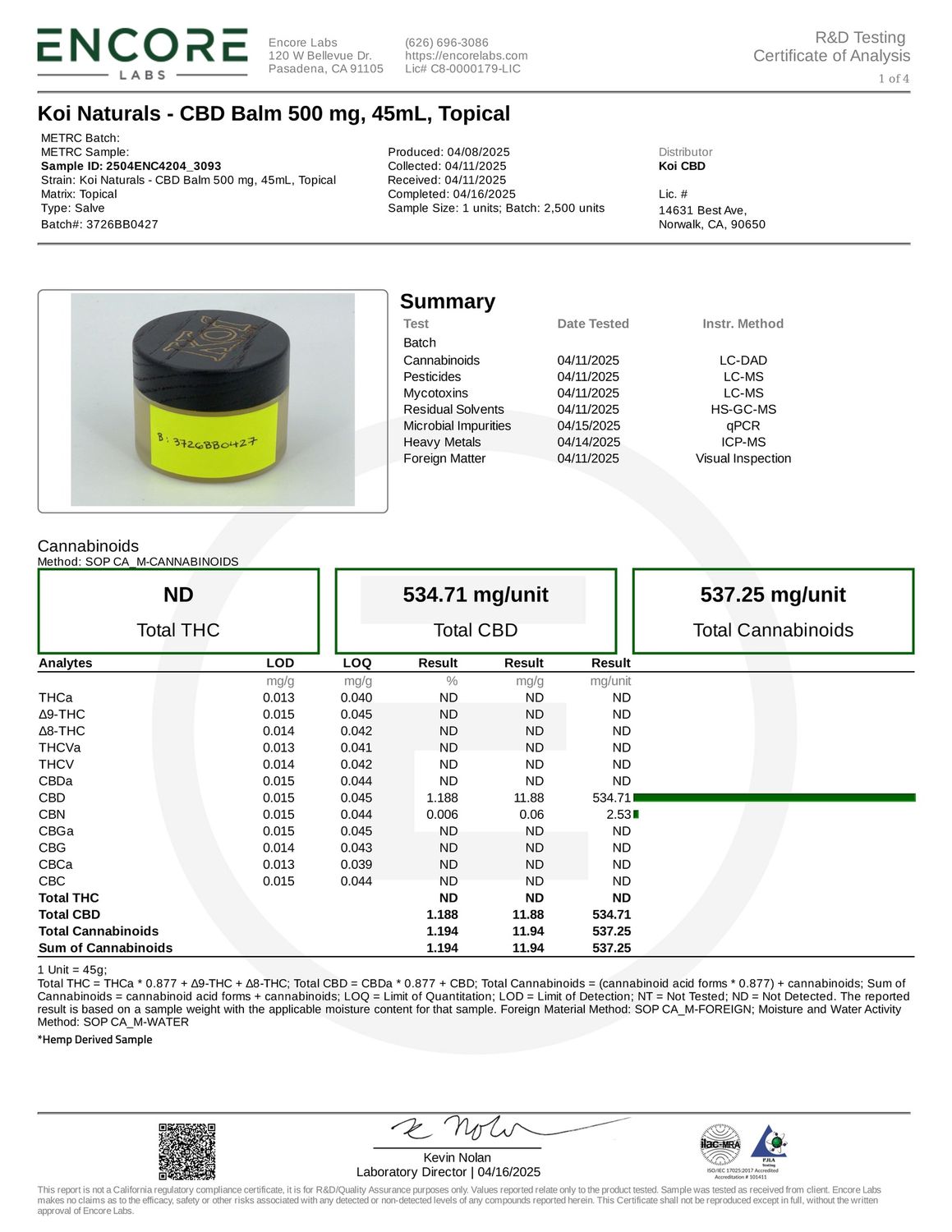 Koi CBD Balm