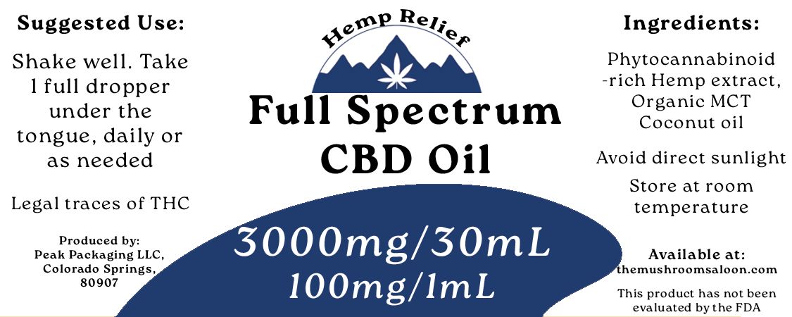 Full Spectrum CBD Tincture 30ml (1oz) Bottle