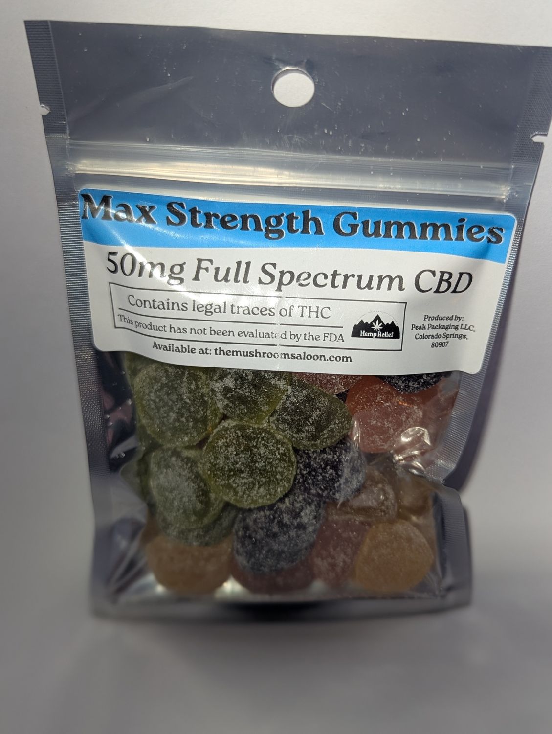 Max Strength Gummies-50mg each Full Spectrum-Vegan