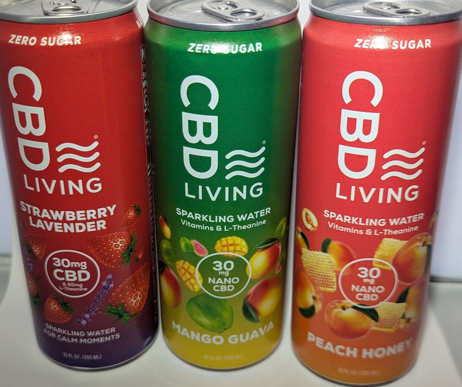 CBD Living Sparkling  Water 12oz can