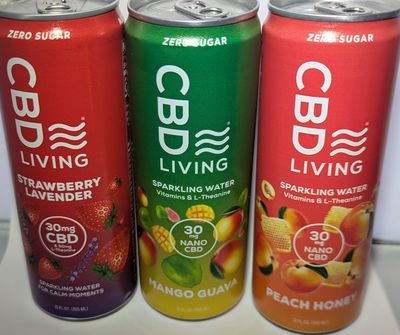 CBD Living Sparkling  Water 12oz can