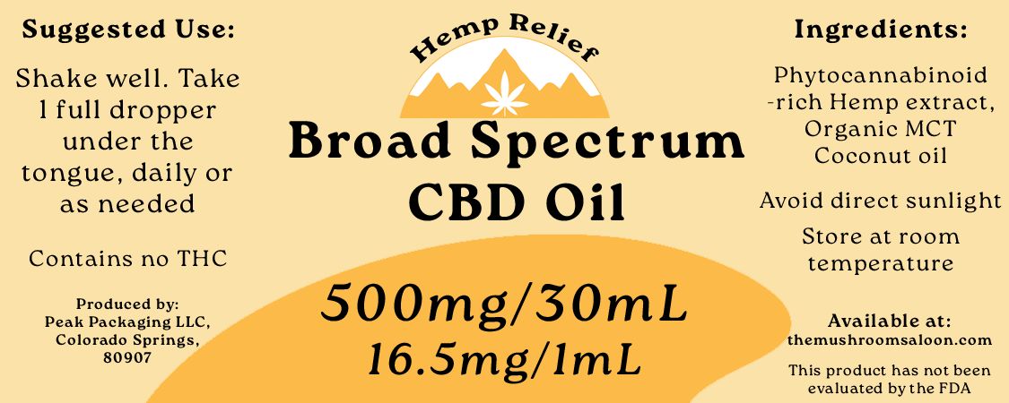 Hemp Relief-Broad Spectrum-30ml (1oz)