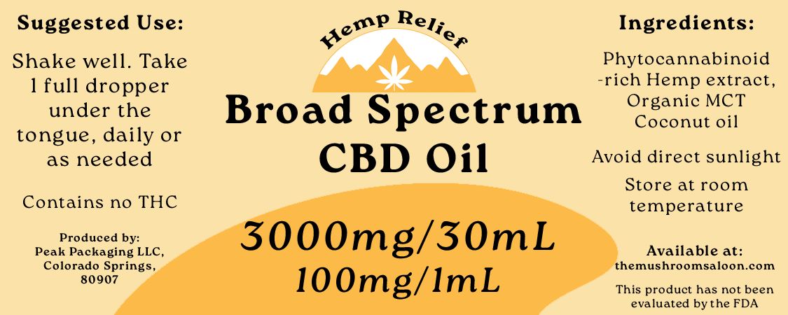 Hemp Relief-Broad Spectrum-30ml (1oz)