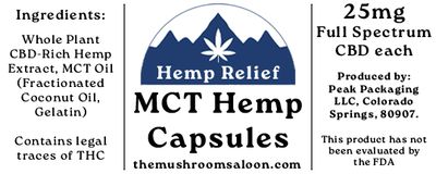 Full-Spectrum CBD in MCT 50ct Capsules 50mg each