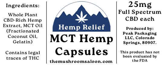 Full-Spectrum CBD in MCT 50ct Capsules 50mg each