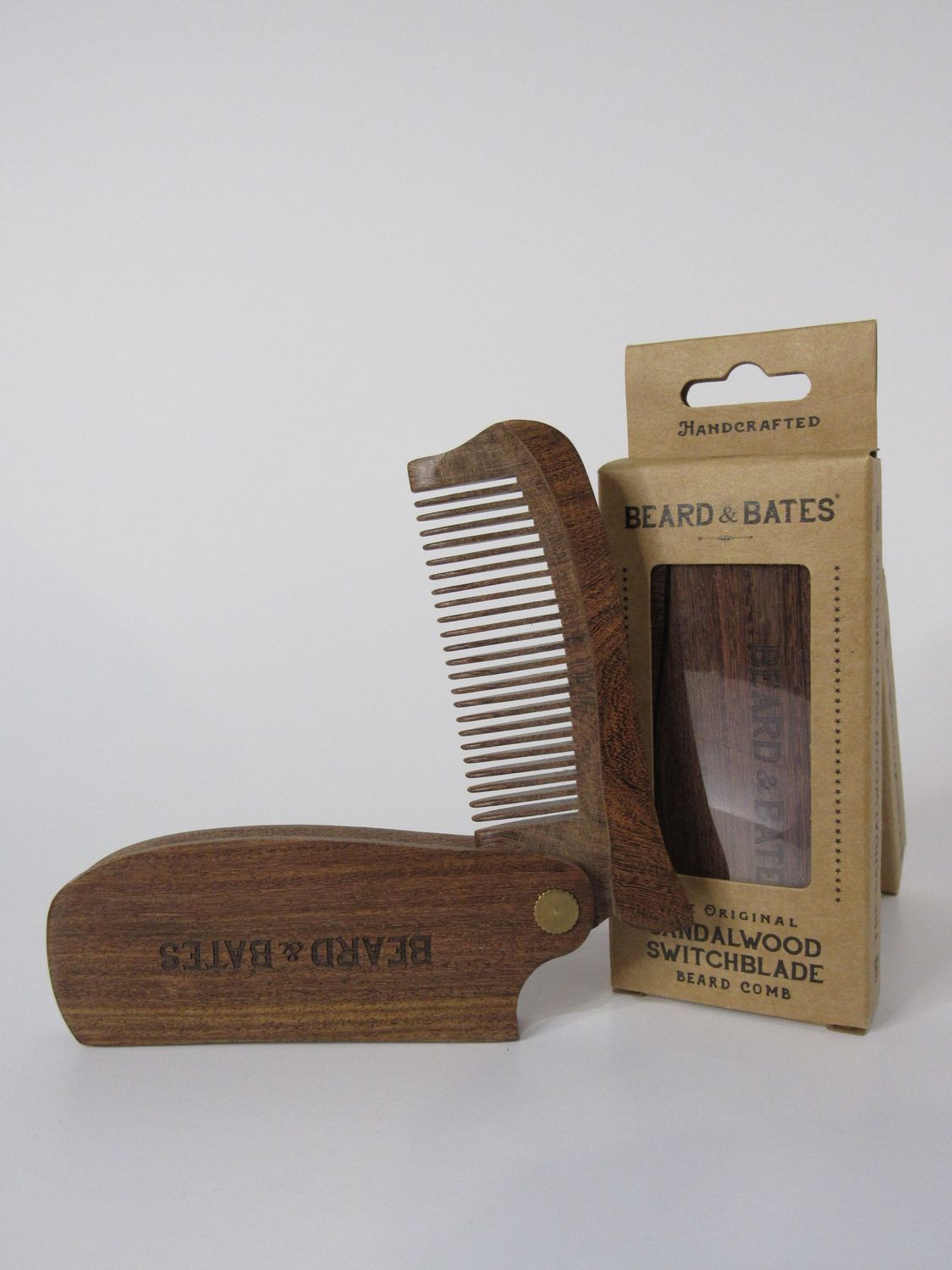 Sandalwood Switchblade Beard Comb