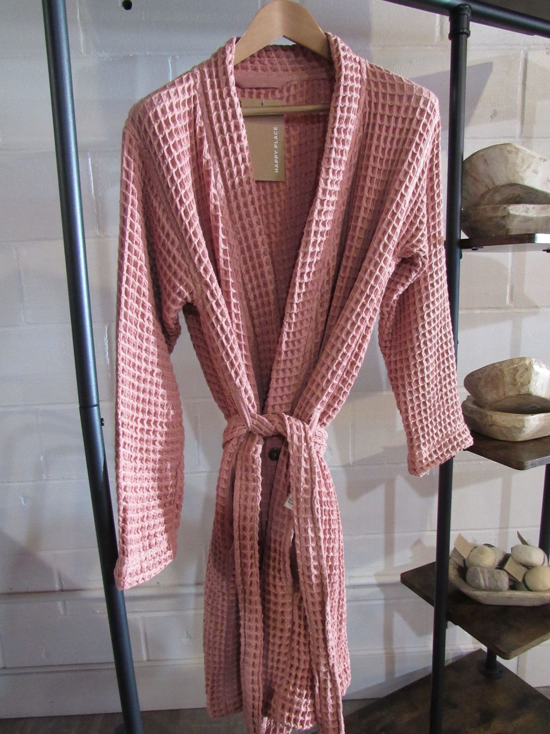 Waffle Robe-Rose Small