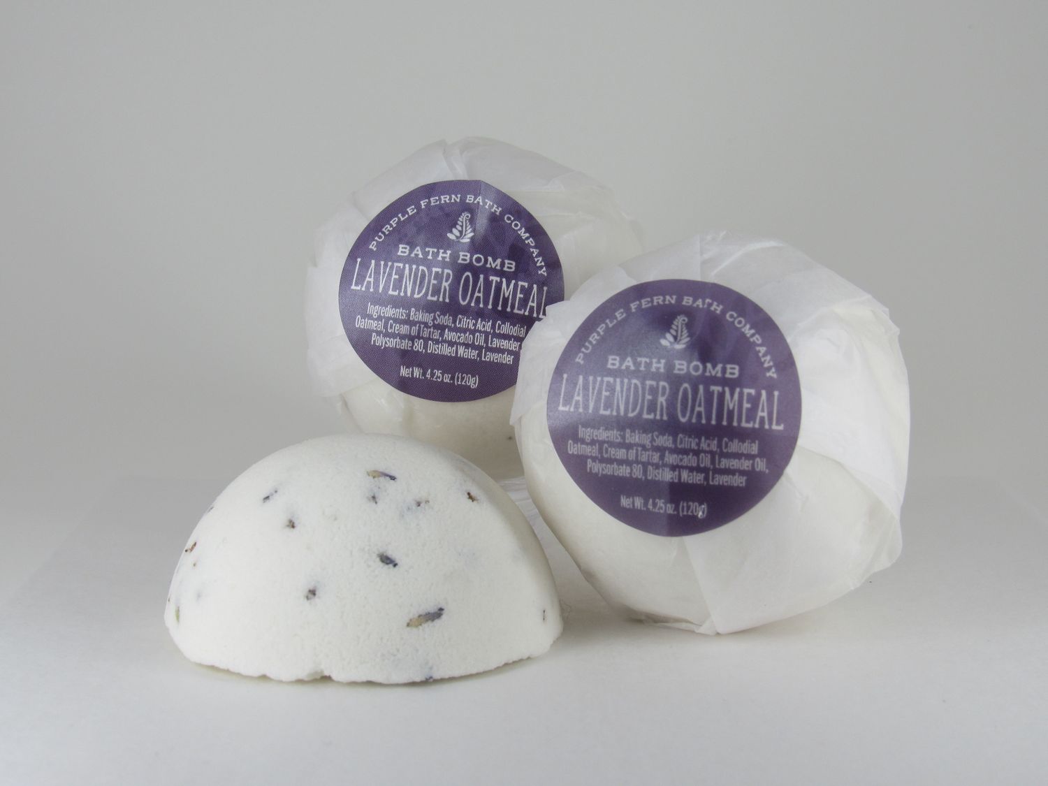 Bath Bomb Lavender Oatmeal