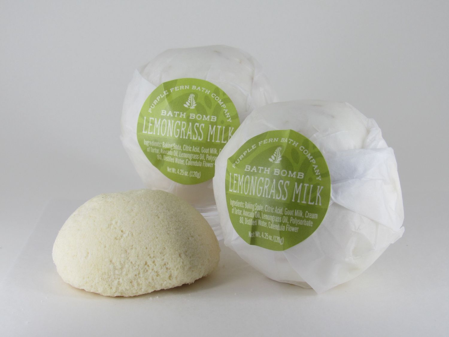 Bath Bomb Lemongrass Milk