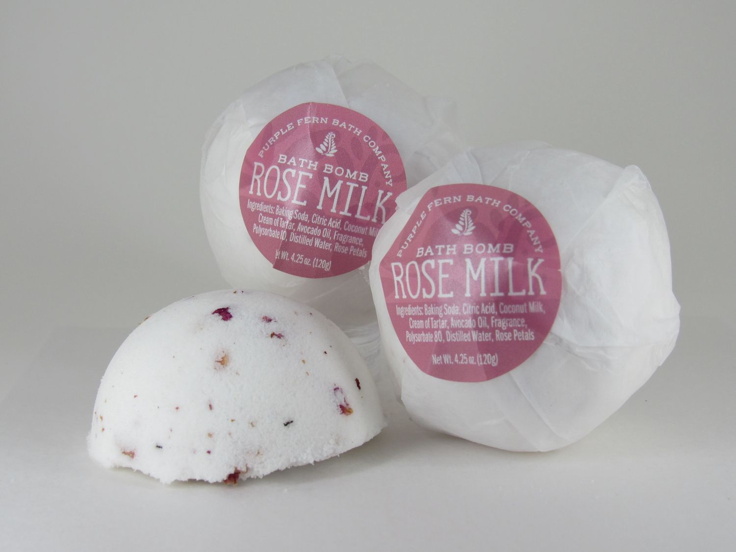 Bath Bomb Rose Milk
