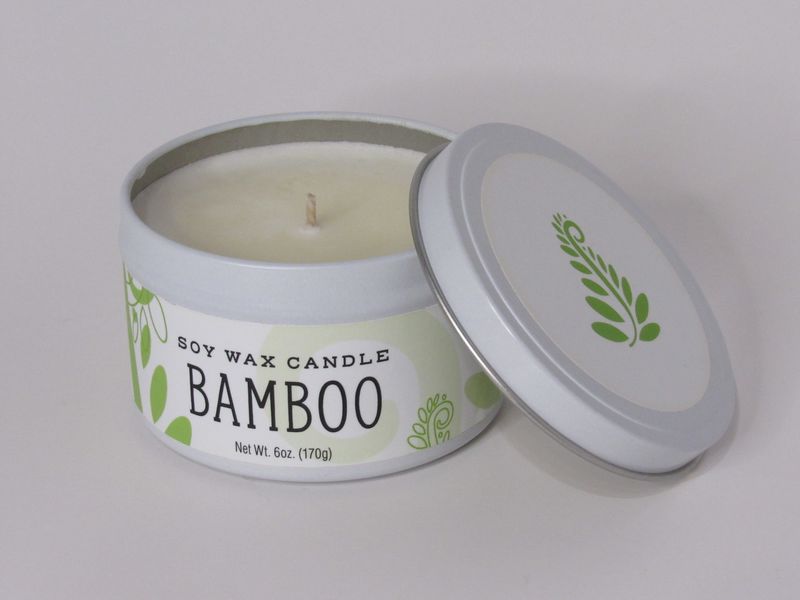Candle Tin Bamboo