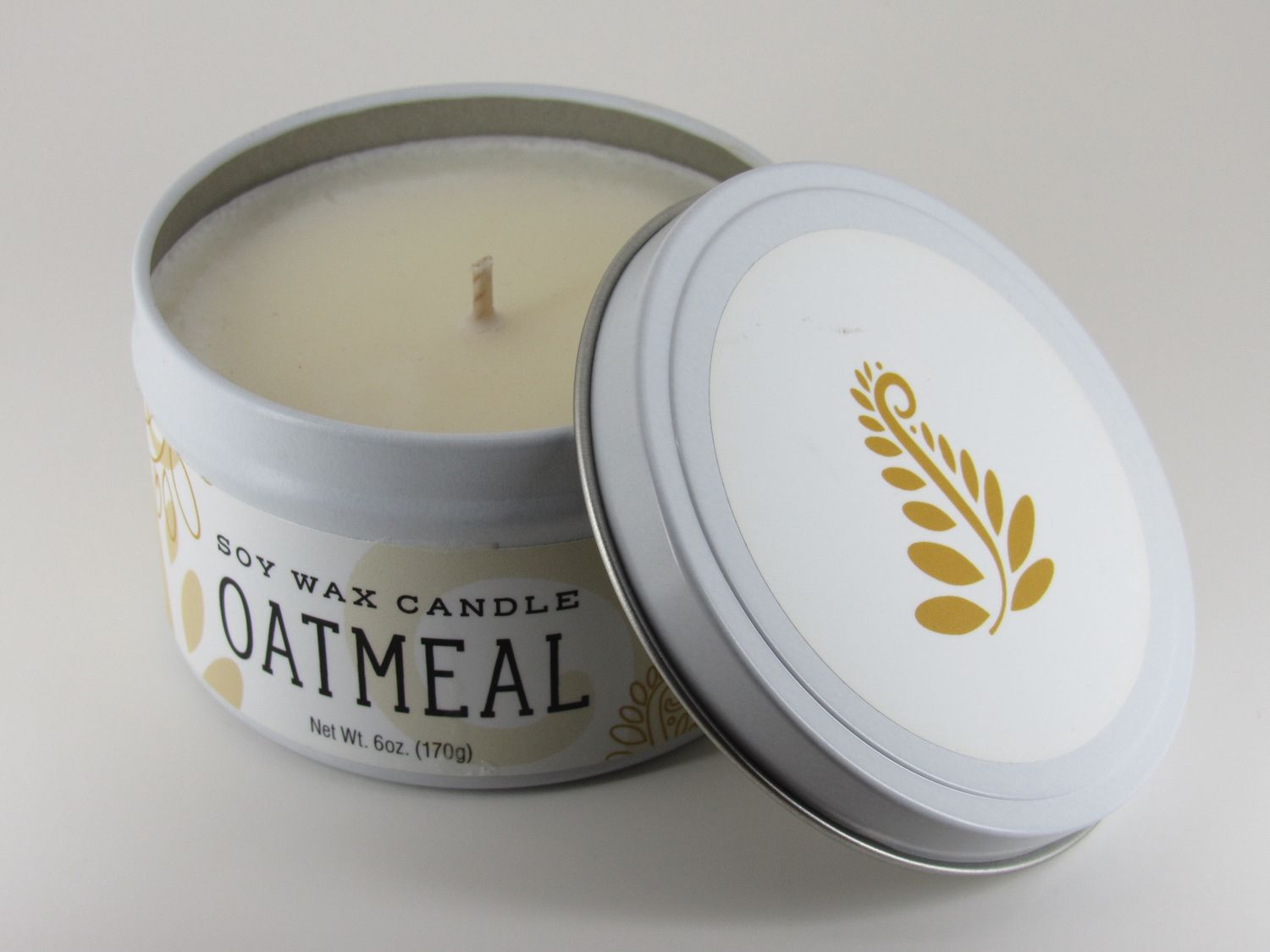 Candle Tin Oatmeal