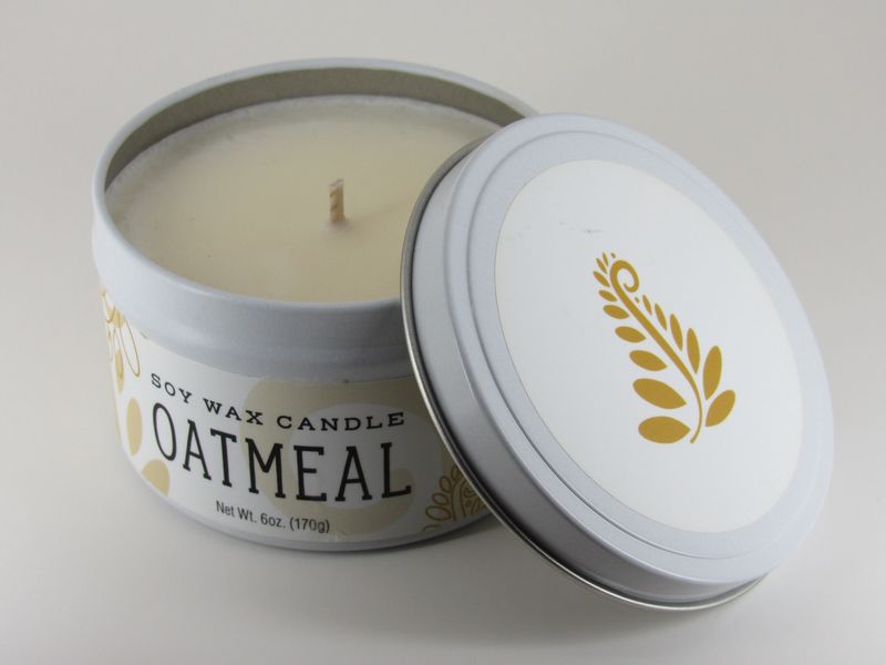 Candle Tin Oatmeal