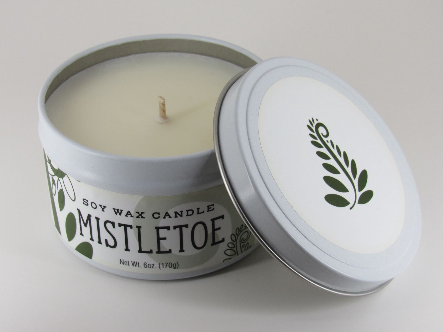 Candle Tin Mistletoe