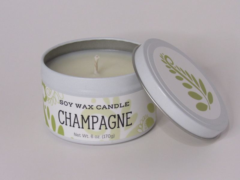 Candle Tin Champagne