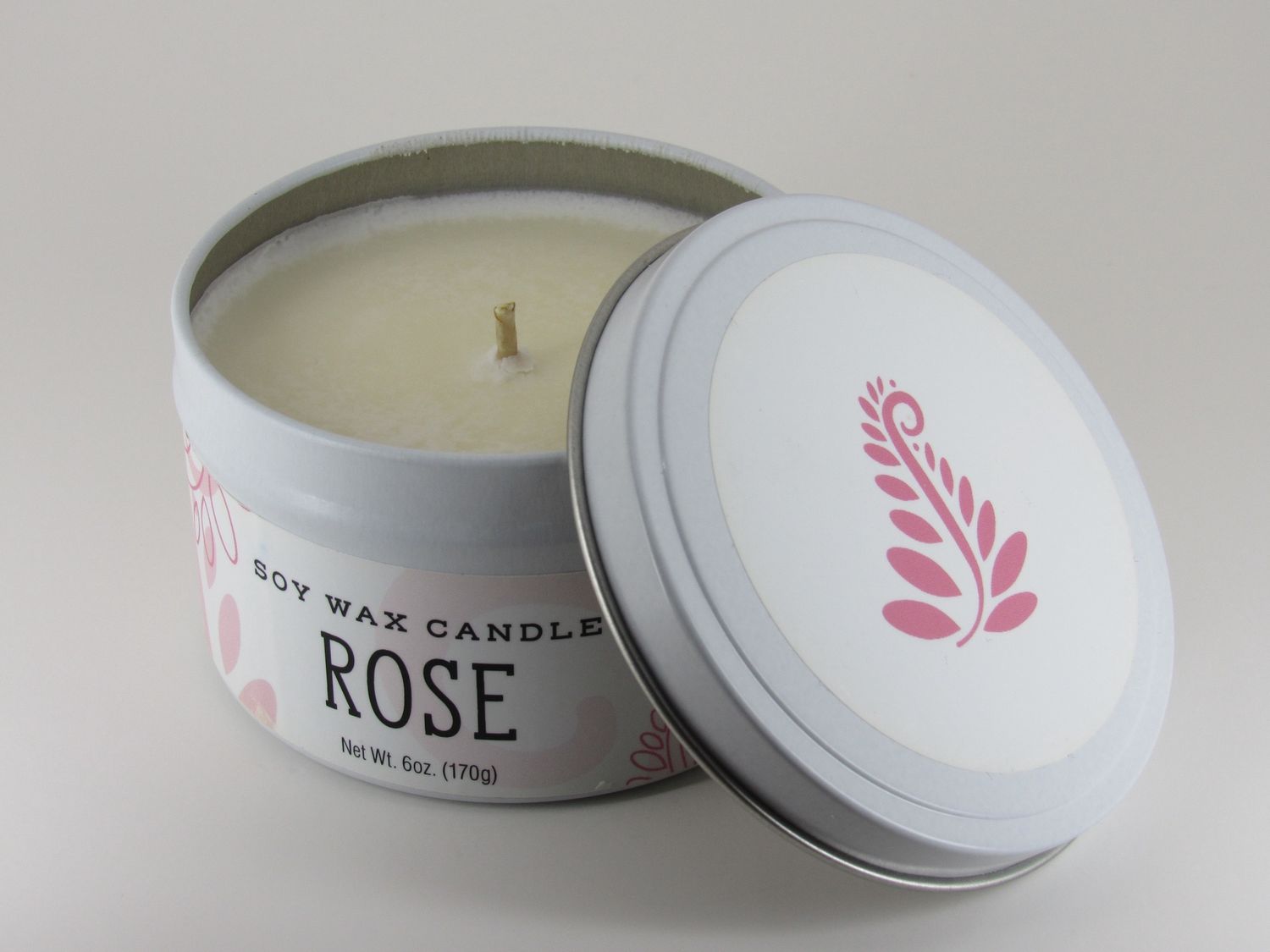 Candle Tin Rose