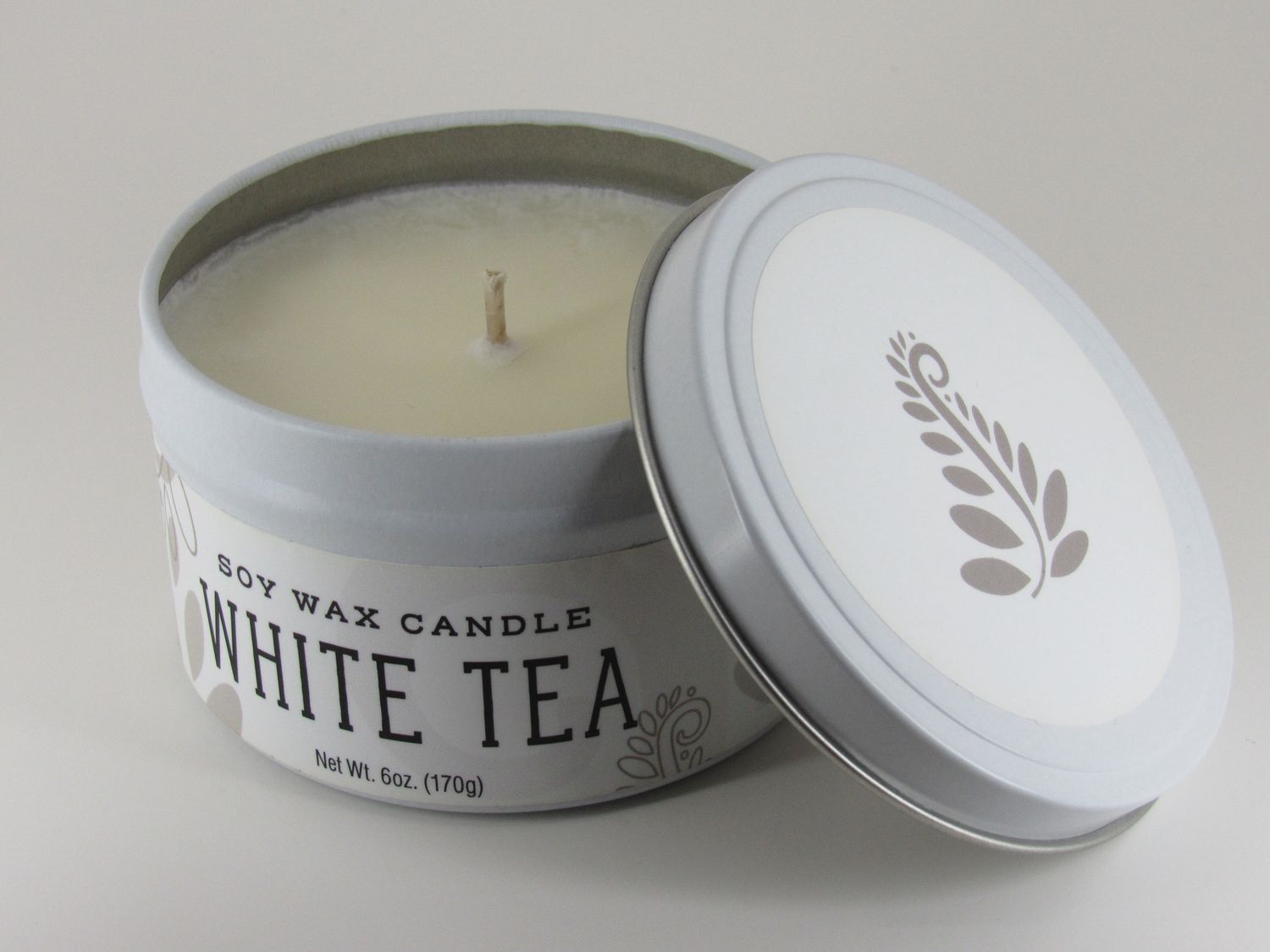 Candle Tin White Tea