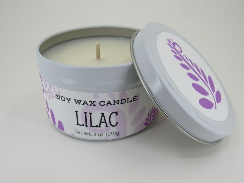 Candle Tin Lilac