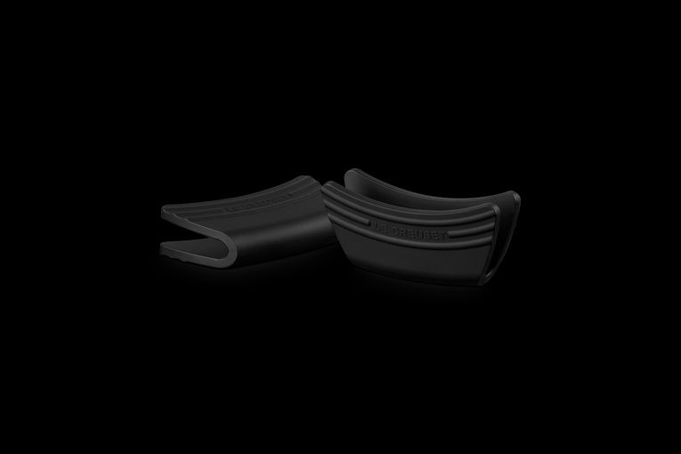Le Creuset Silicone grepen zwart x2