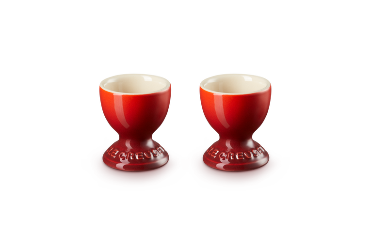 Le Creuset set van 2 eierdopjes - Cerise