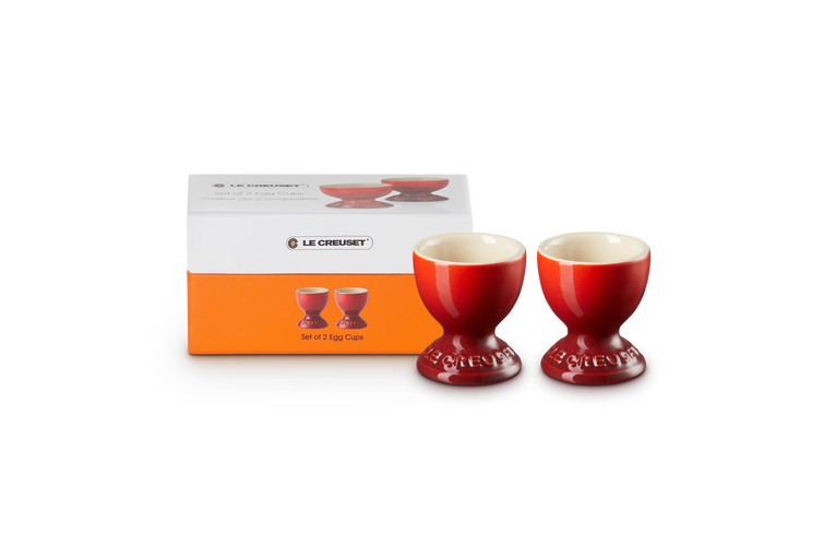 Le Creuset set van 2 eierdopjes - Cerise
