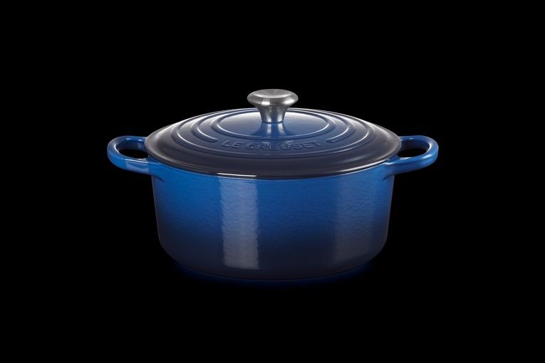 Le Creuset braadpan rond 24cm hoog Azure