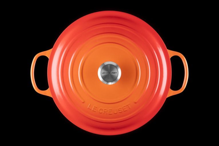 Le Creuset braadpan rond 24cm hoog oranje