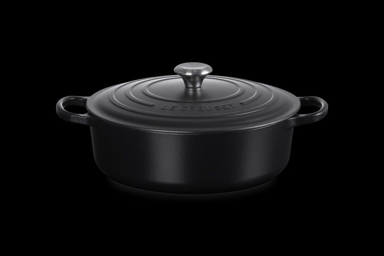 Le Creuset braadpan laag 30 cm mat zwart