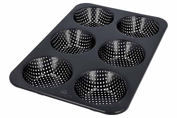 Birkmann Bead Buddies bakblik voor 6 broodjes -non stick geperforeerd