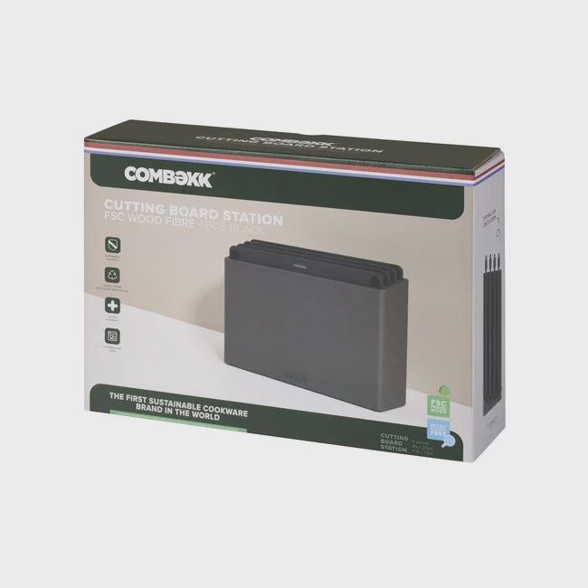 Combekk Cuttingboard Station 4pcs Black/Black