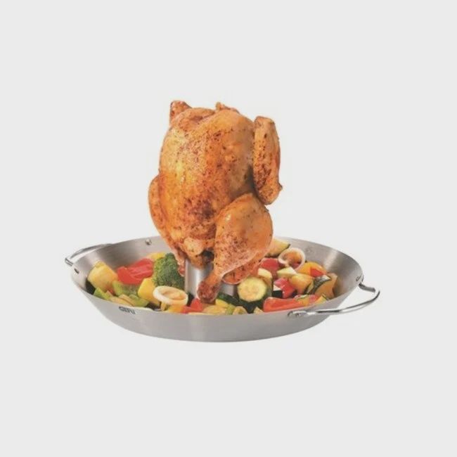 Gefu Kipstandaard en Groentewok BBQ