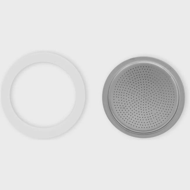Bialetti Filter + Siliconen Ring Moka inductie 2 kops