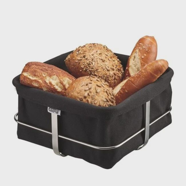 Gefu Broodmand BRUNCH, hoekig zwart