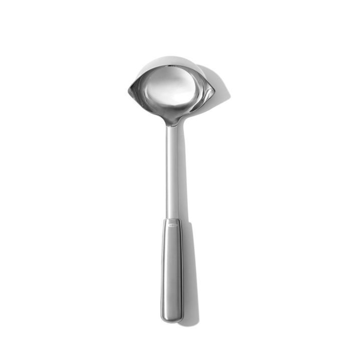 Oxo steel soeplepel met schenktuit