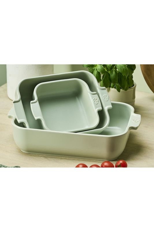 Peugeot Appolia vierkante ovenschaal 21cm saliegroen