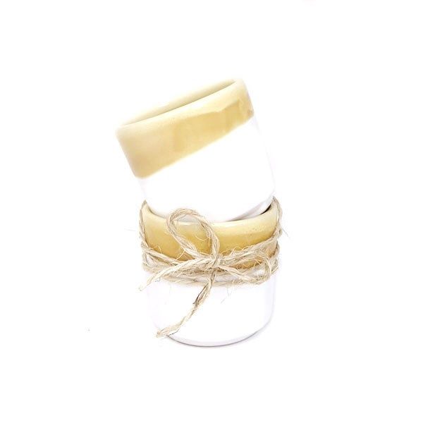 Taste of Puglia Koffiekopjes set 2 st. Geel