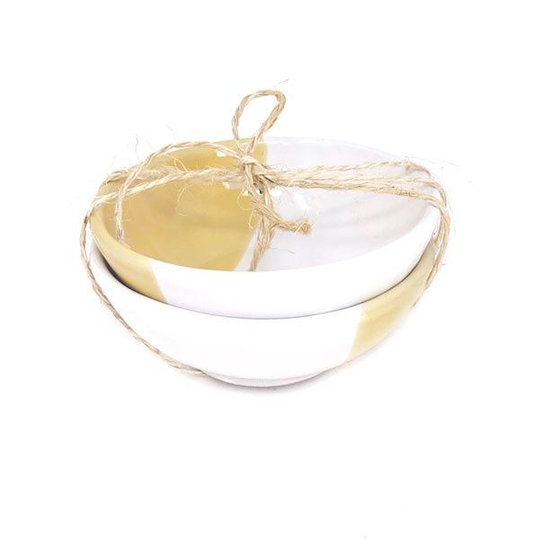 Taste of Puglia Schaaltjes 12cm set 2 st. Geel