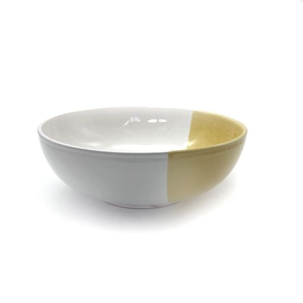 Taste of Puglia Salade/Fruitschaal Hoge Rand 28cm  Geel