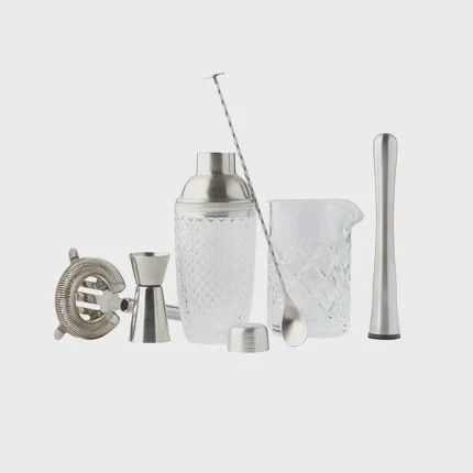Point Virgule 6-delige Cocktailset uit Glas en RVS