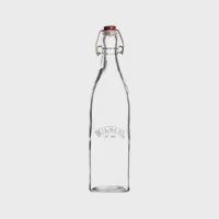 Kilner Vierkante glazen fles met plastic beugelsluiting 550ml                       0ml
