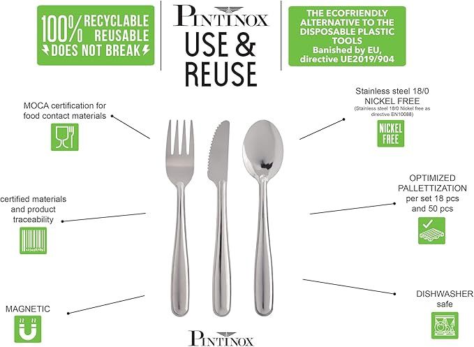 Pintinox Reisbestek 4 -delig