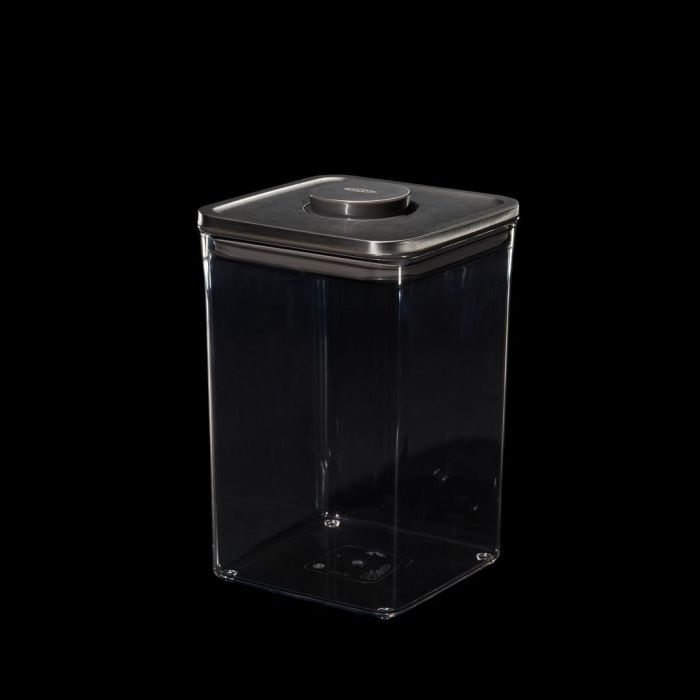 Oxo Voorraadbus 'POP SteeL' groot vierkant - medium (4,2 liter)