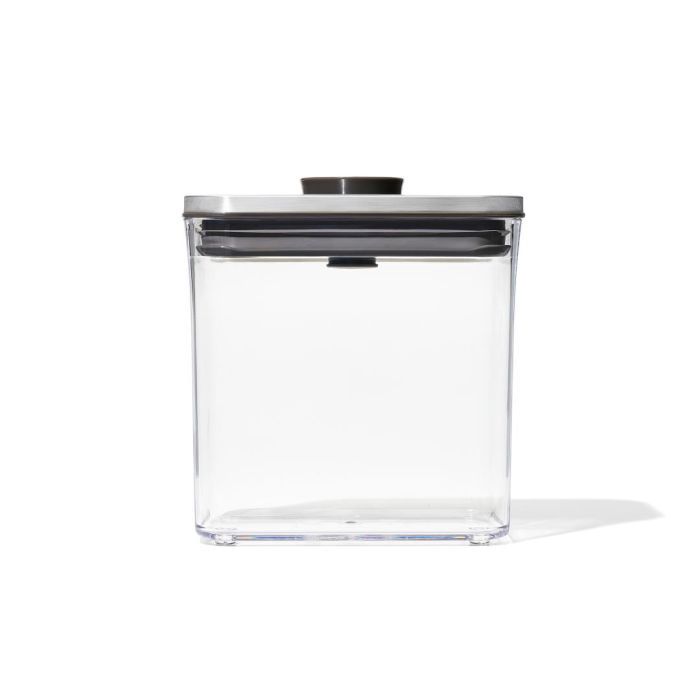 Oxo Voorraadbus 'POP SteeL' rechthoekig - laag (1,6 liter)