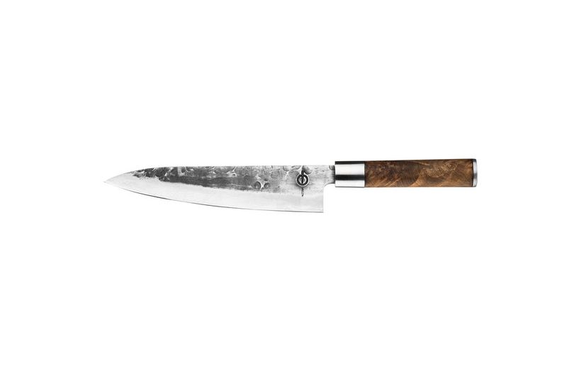 Forged Koksmes met lederen hoes