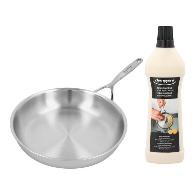 Demeyere Multiline 7 Koekenpan 28 cm en reinigingscreme