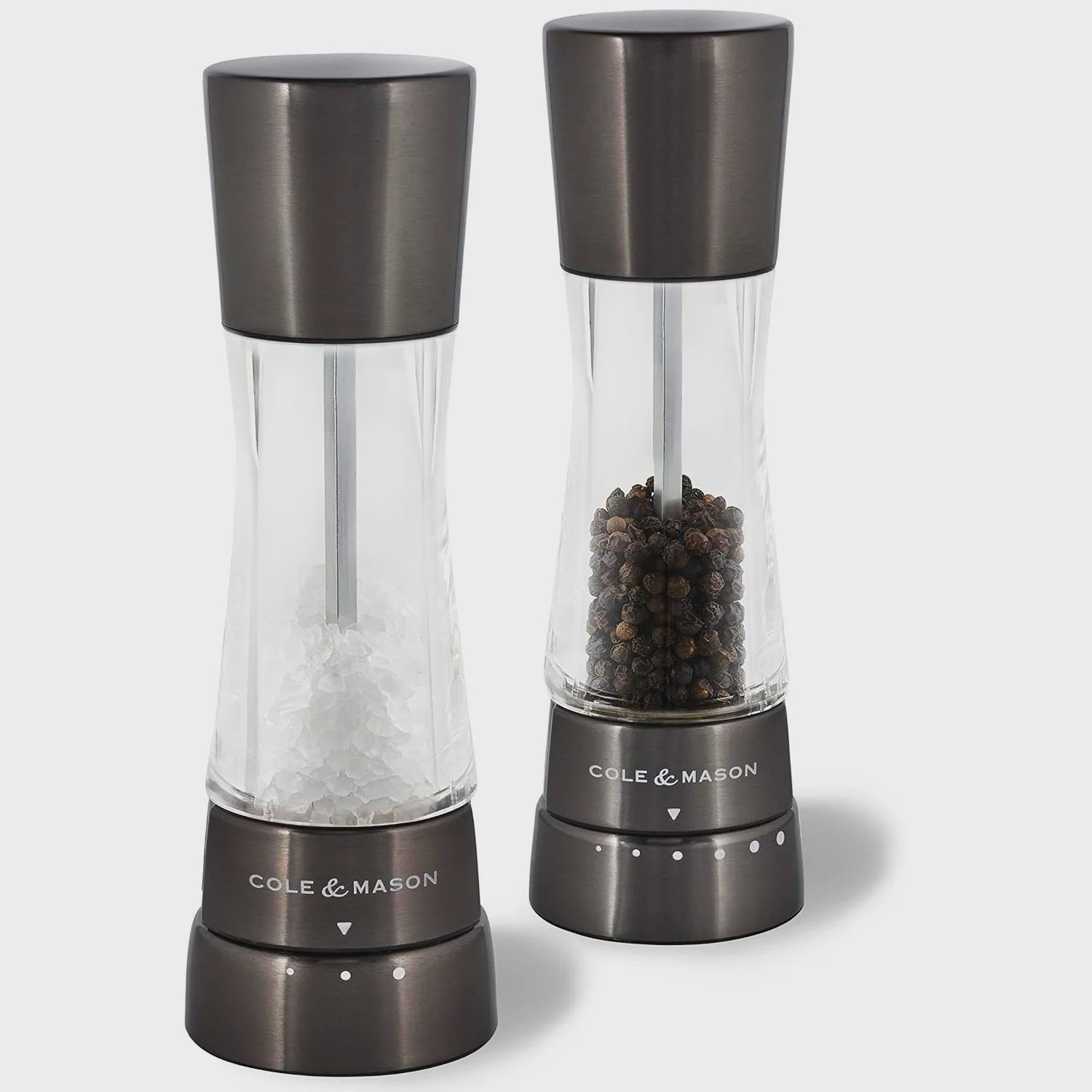 Cole &amp; Mason Derwent Precision Salt en Pepper set - metaalgrijs