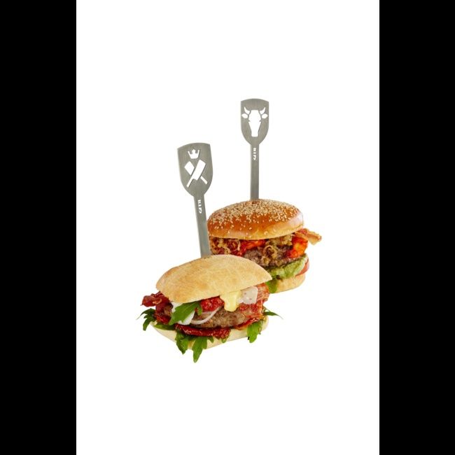 Gefu Hamburgerspiesjes TORRO, 2 st. "stier/aas"