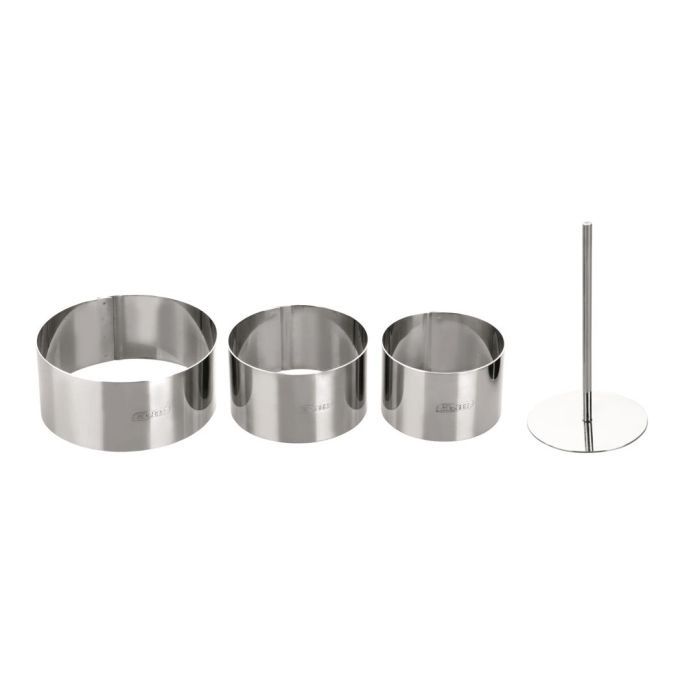 Ibili Kookring set - 3 stuks - met stamper